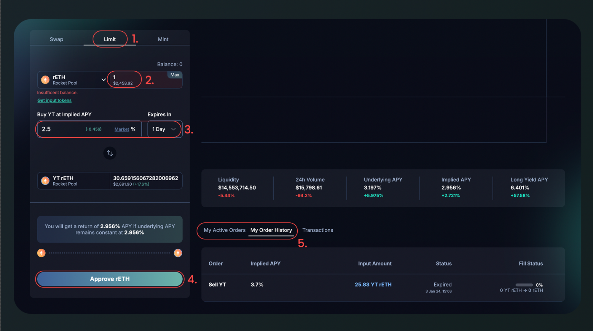 Limit Order Interface